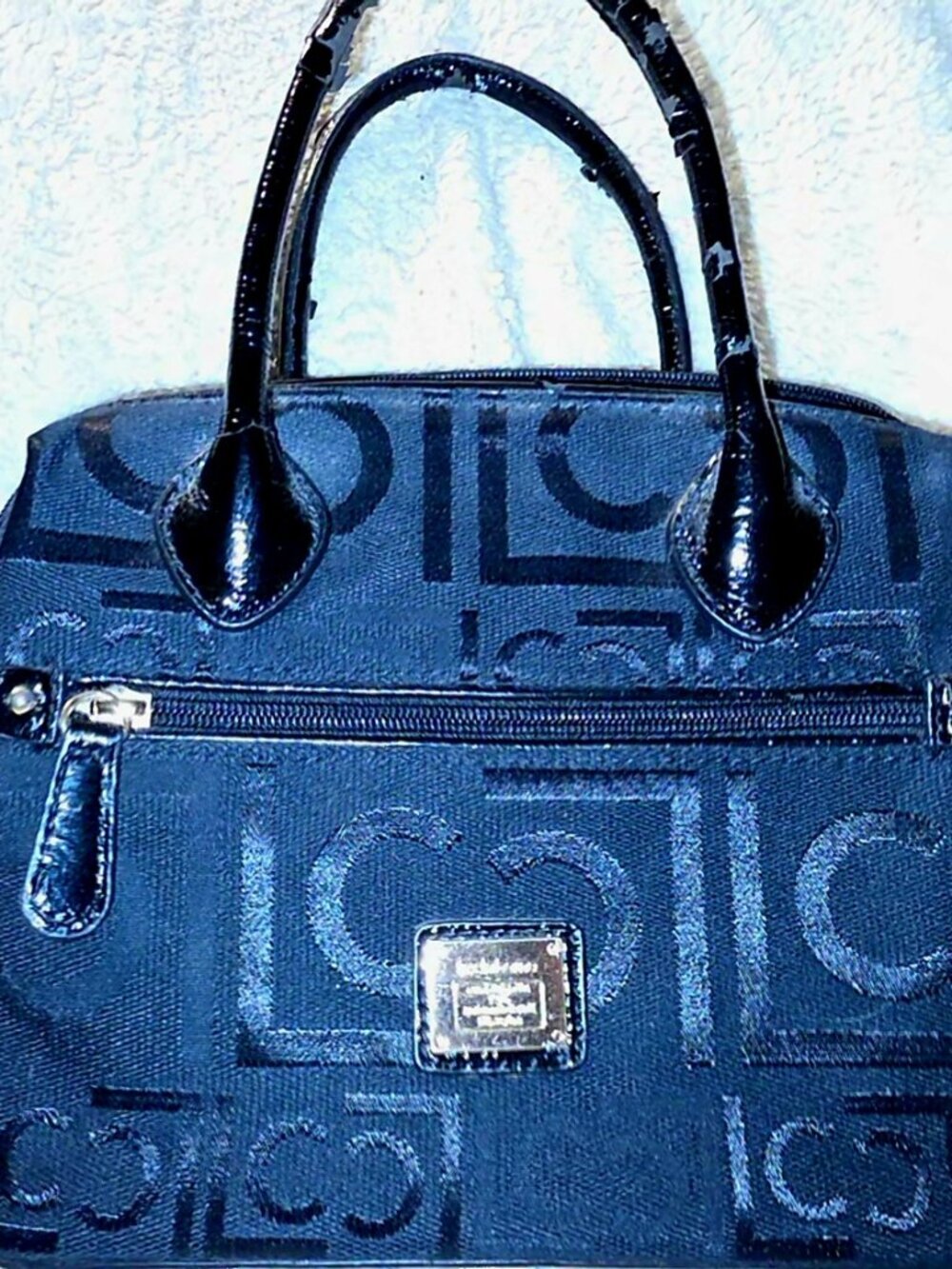Liz Claiborne Signature Monogram Satchel Bag